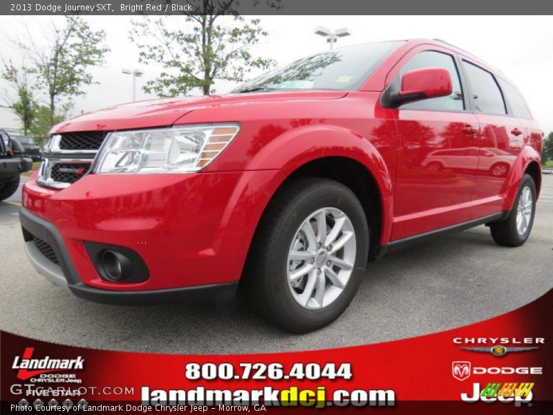 Bright Red / Black 2013 Dodge Journey SXT