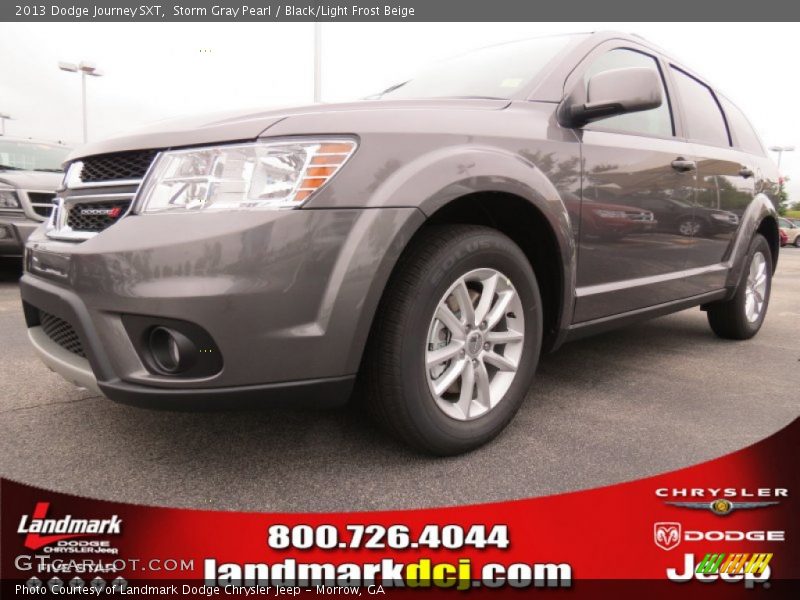 Storm Gray Pearl / Black/Light Frost Beige 2013 Dodge Journey SXT