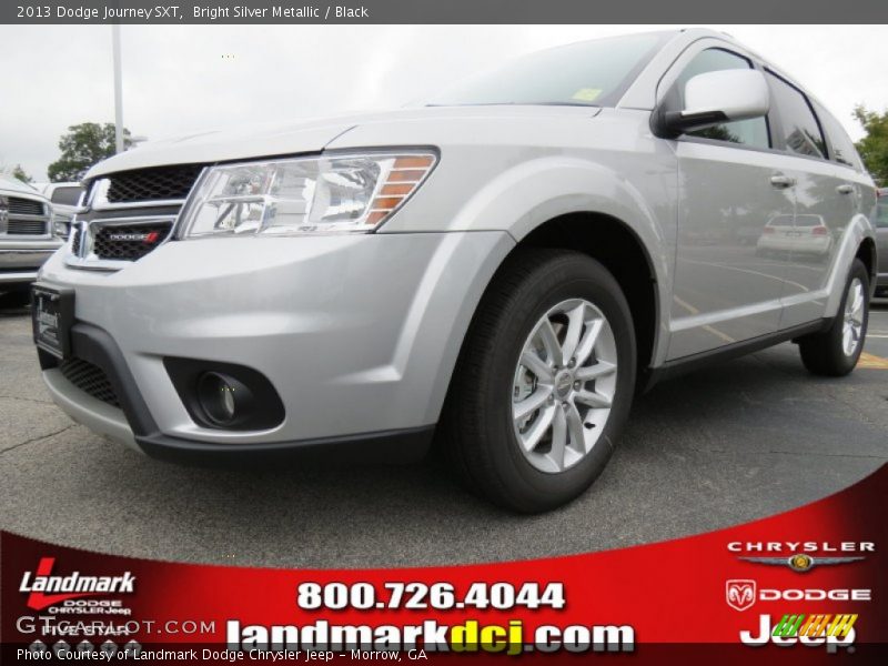 Bright Silver Metallic / Black 2013 Dodge Journey SXT