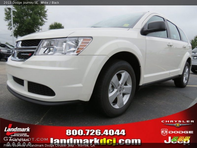 White / Black 2013 Dodge Journey SE