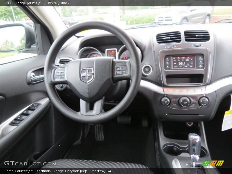 White / Black 2013 Dodge Journey SE