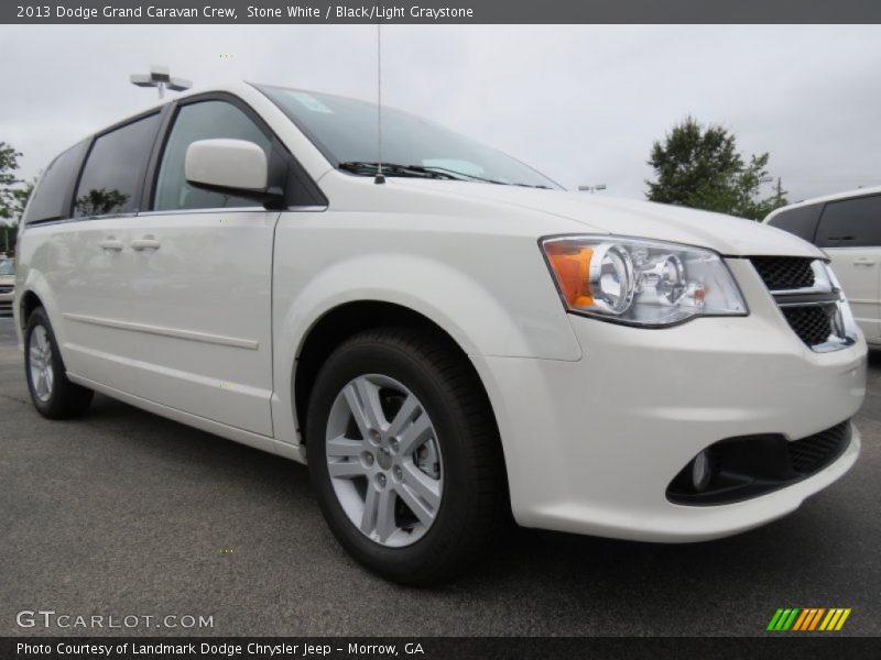 Stone White / Black/Light Graystone 2013 Dodge Grand Caravan Crew