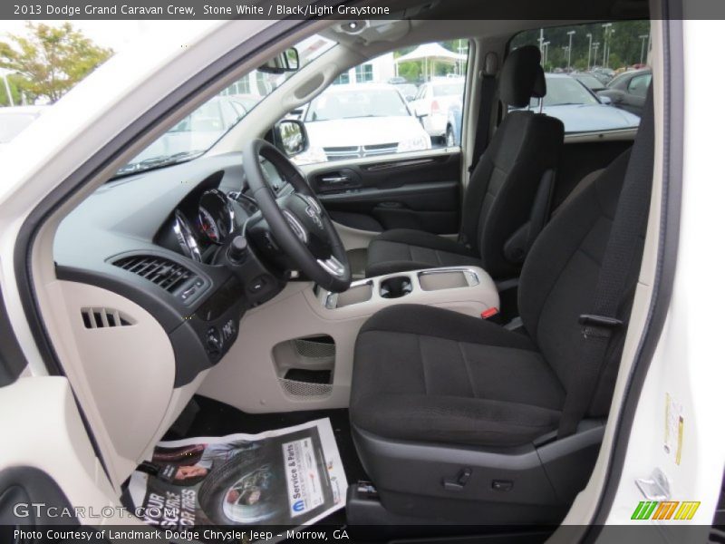 Stone White / Black/Light Graystone 2013 Dodge Grand Caravan Crew