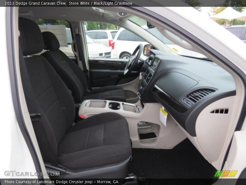 Stone White / Black/Light Graystone 2013 Dodge Grand Caravan Crew