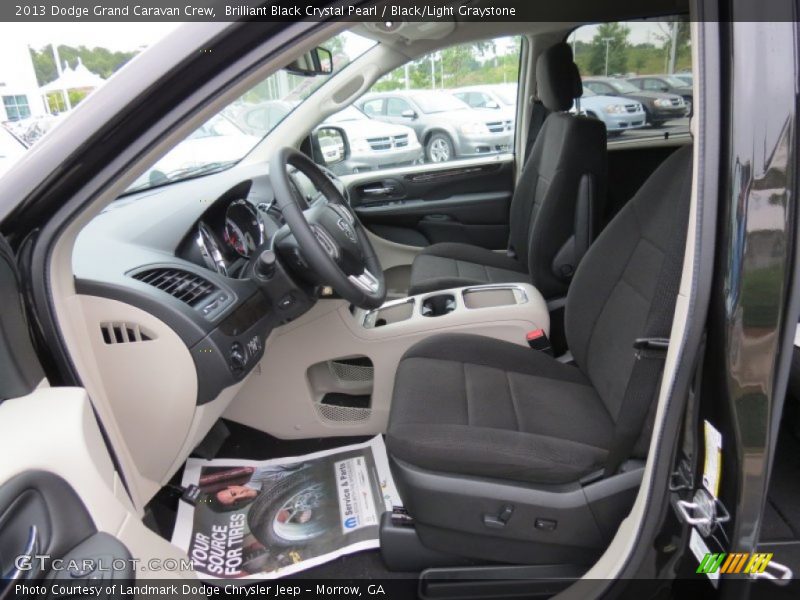  2013 Grand Caravan Crew Black/Light Graystone Interior