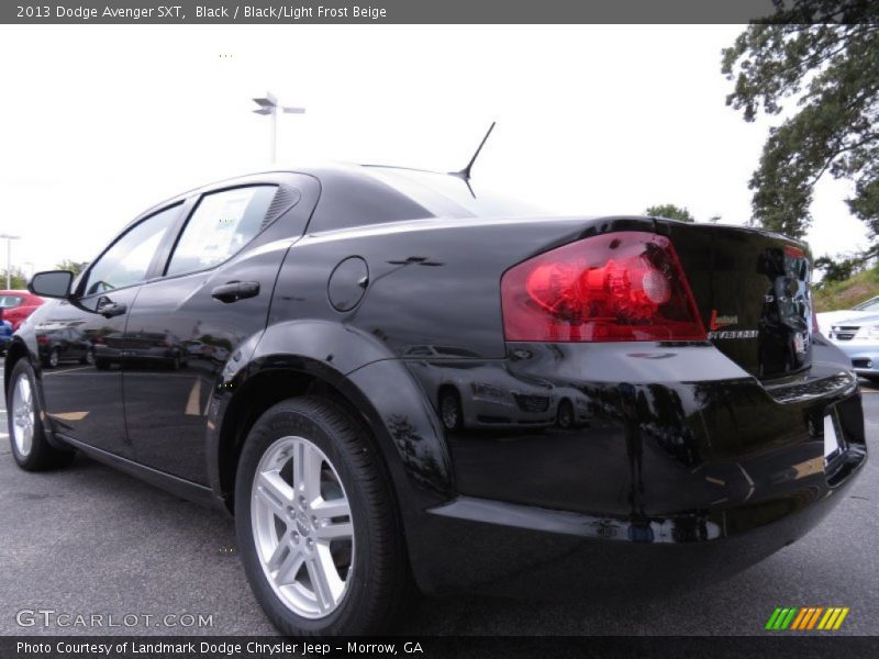 Black / Black/Light Frost Beige 2013 Dodge Avenger SXT