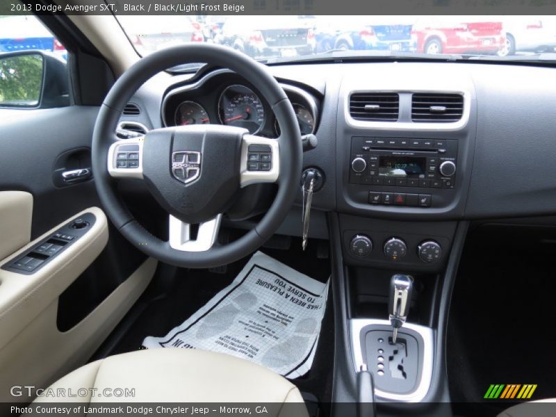 Black / Black/Light Frost Beige 2013 Dodge Avenger SXT