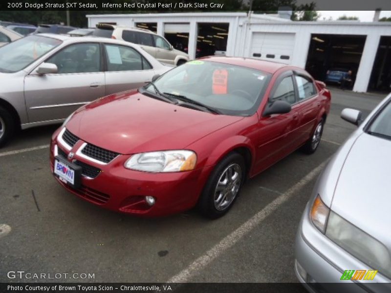 Inferno Red Crystal Pearl / Dark Slate Gray 2005 Dodge Stratus SXT Sedan