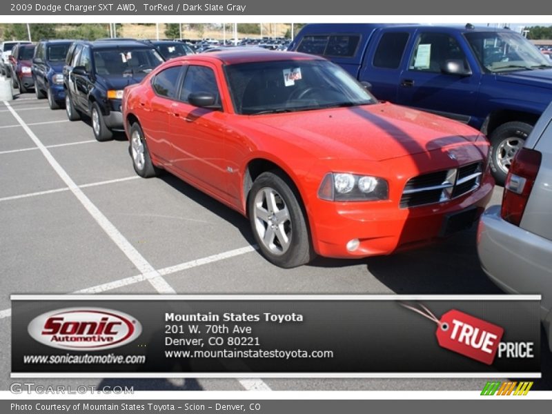 TorRed / Dark Slate Gray 2009 Dodge Charger SXT AWD
