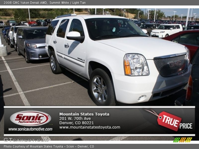 Summit White / Light Tan 2008 GMC Yukon Denali AWD
