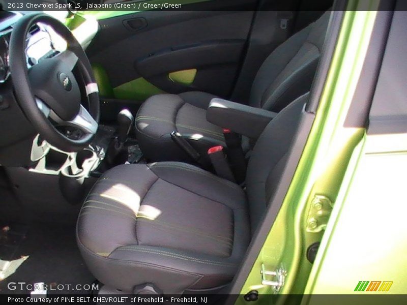 Jalapeno (Green) / Green/Green 2013 Chevrolet Spark LS