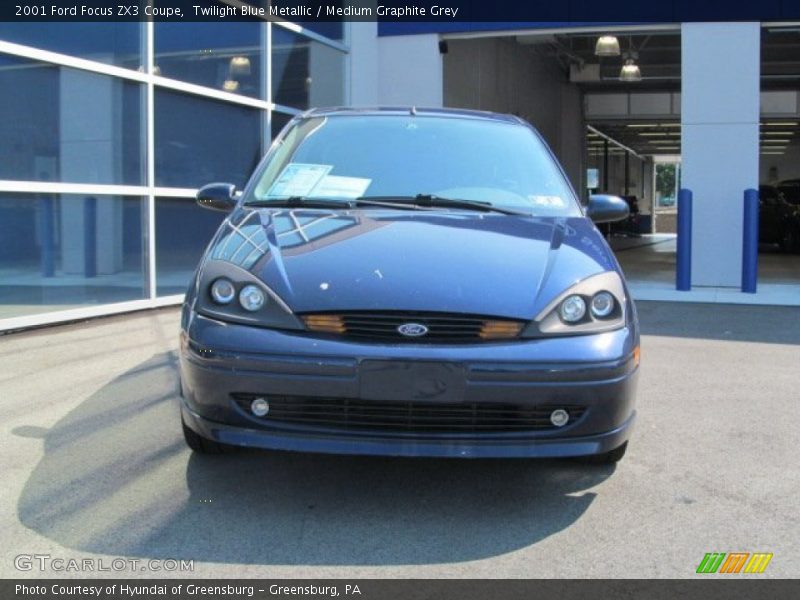 Twilight Blue Metallic / Medium Graphite Grey 2001 Ford Focus ZX3 Coupe