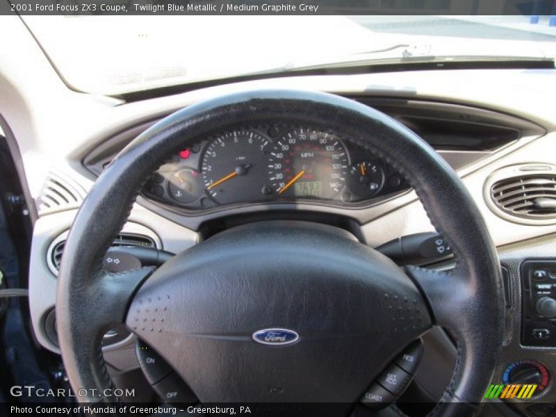 Twilight Blue Metallic / Medium Graphite Grey 2001 Ford Focus ZX3 Coupe