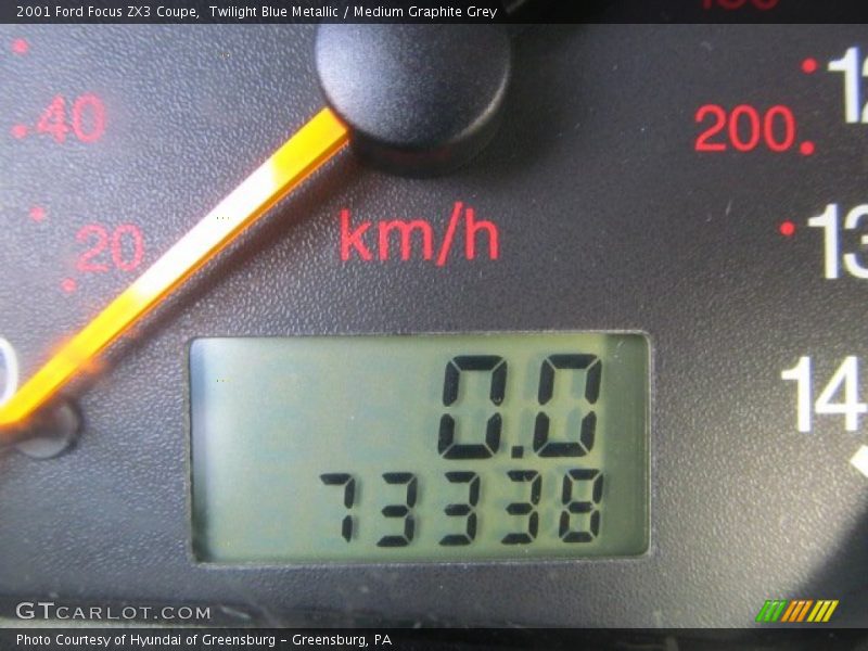 Twilight Blue Metallic / Medium Graphite Grey 2001 Ford Focus ZX3 Coupe