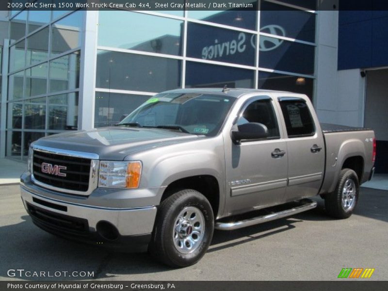 Steel Gray Metallic / Dark Titanium 2009 GMC Sierra 1500 Work Truck Crew Cab 4x4