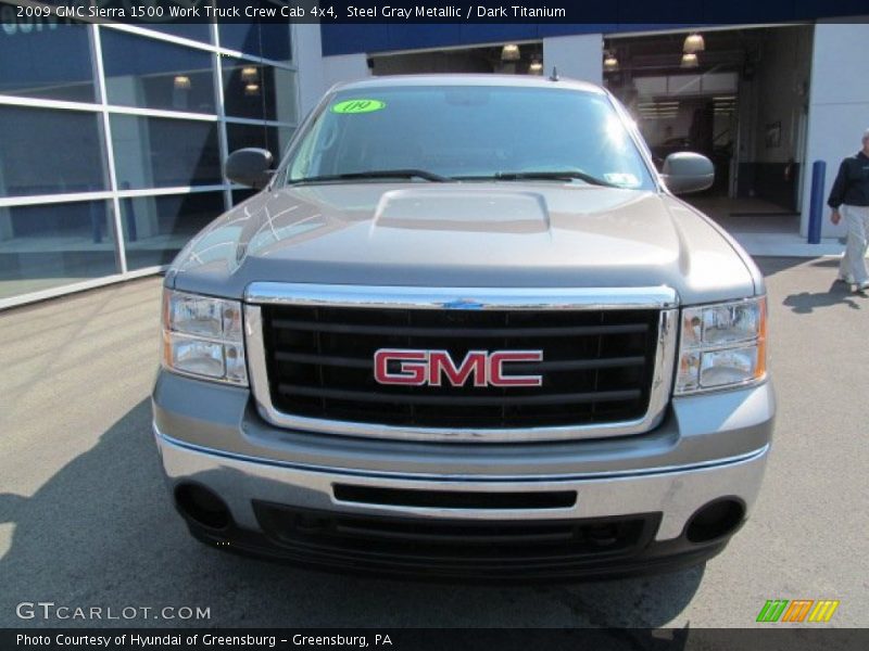 Steel Gray Metallic / Dark Titanium 2009 GMC Sierra 1500 Work Truck Crew Cab 4x4
