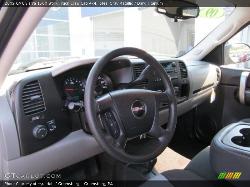 Steel Gray Metallic / Dark Titanium 2009 GMC Sierra 1500 Work Truck Crew Cab 4x4