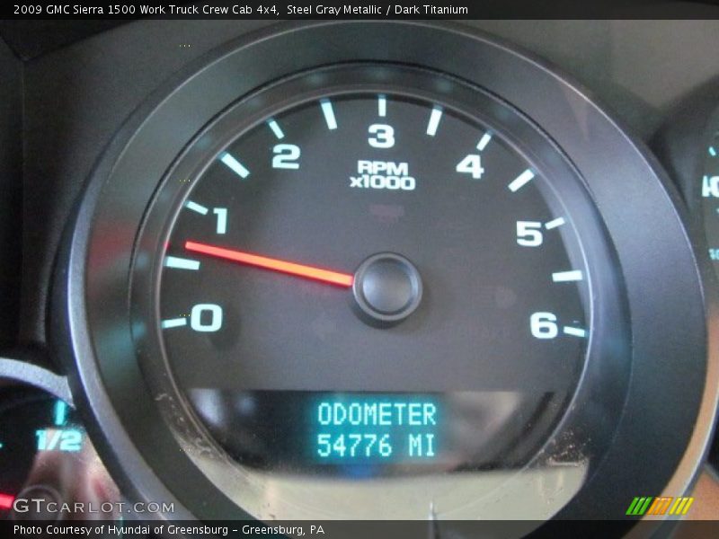 Steel Gray Metallic / Dark Titanium 2009 GMC Sierra 1500 Work Truck Crew Cab 4x4