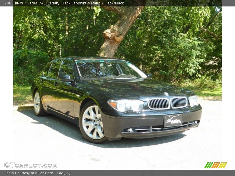 Black Sapphire Metallic / Black/Black 2005 BMW 7 Series 745i Sedan