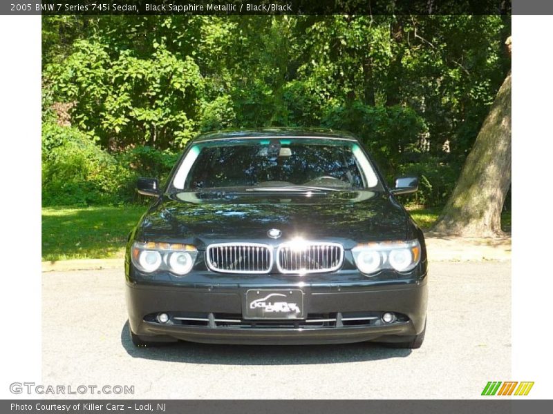 Black Sapphire Metallic / Black/Black 2005 BMW 7 Series 745i Sedan