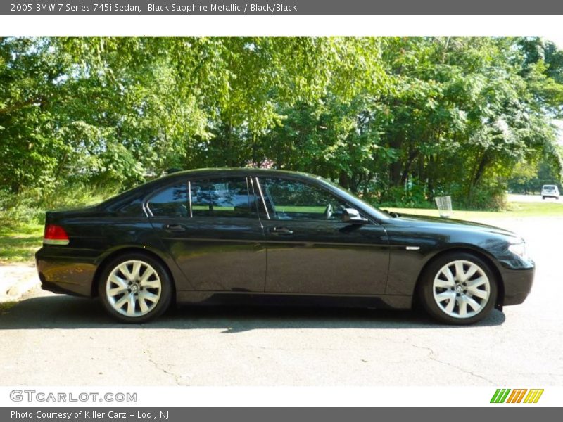 Black Sapphire Metallic / Black/Black 2005 BMW 7 Series 745i Sedan