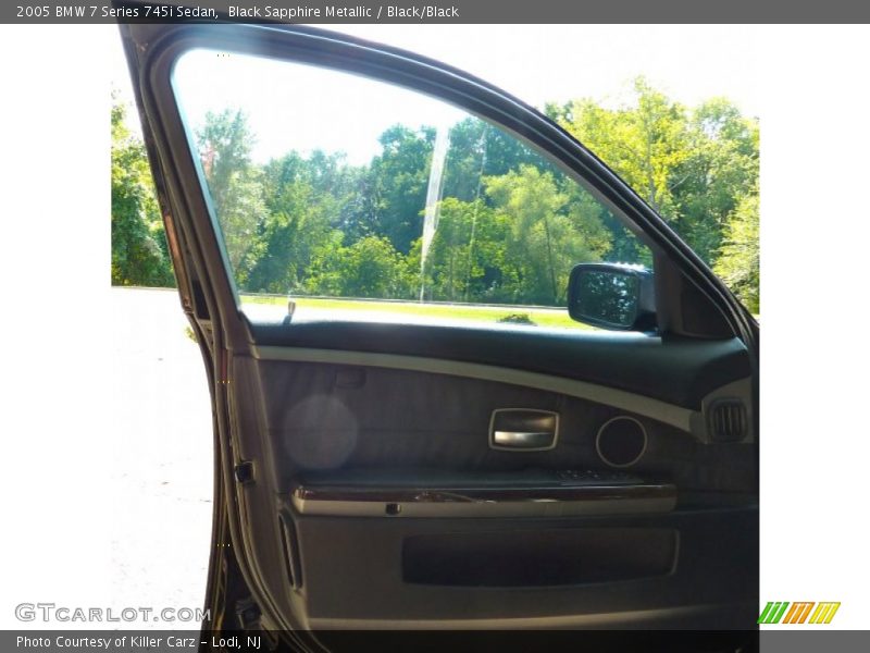 Black Sapphire Metallic / Black/Black 2005 BMW 7 Series 745i Sedan