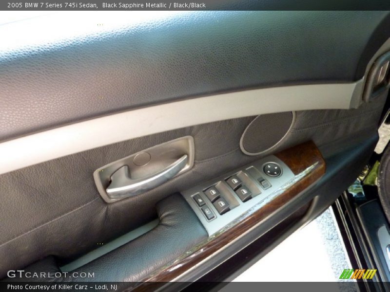 Black Sapphire Metallic / Black/Black 2005 BMW 7 Series 745i Sedan