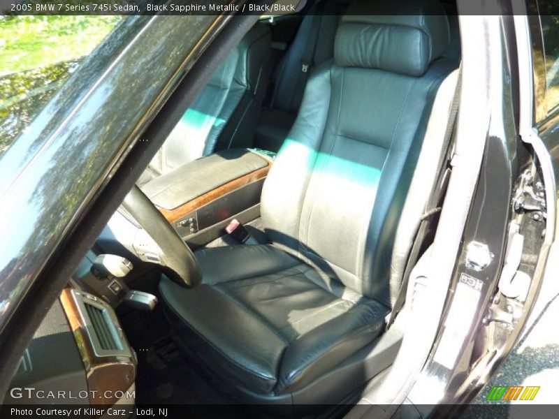 Black Sapphire Metallic / Black/Black 2005 BMW 7 Series 745i Sedan
