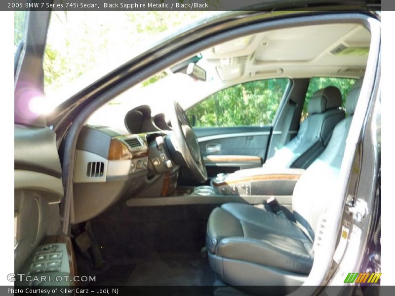 Black Sapphire Metallic / Black/Black 2005 BMW 7 Series 745i Sedan