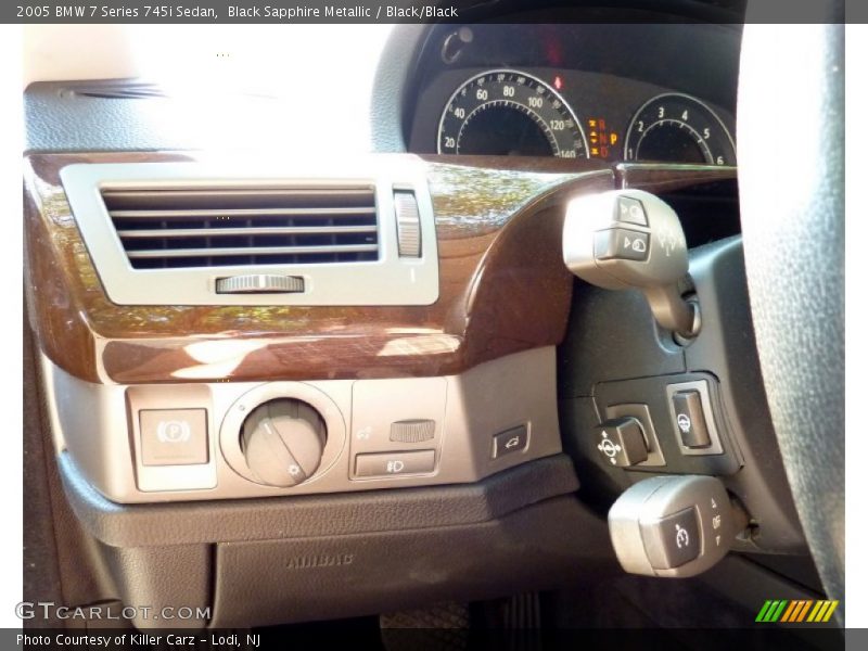 Black Sapphire Metallic / Black/Black 2005 BMW 7 Series 745i Sedan