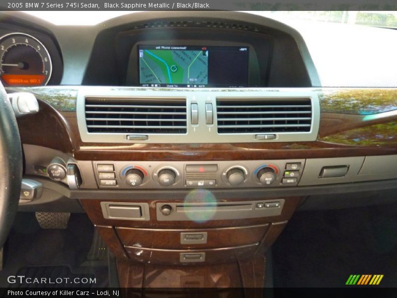 Black Sapphire Metallic / Black/Black 2005 BMW 7 Series 745i Sedan