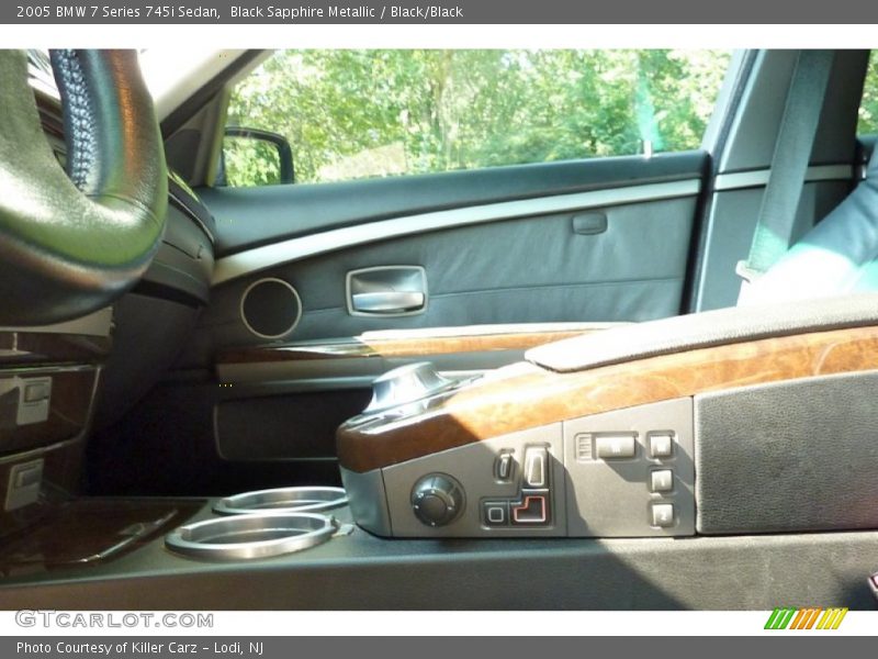 Black Sapphire Metallic / Black/Black 2005 BMW 7 Series 745i Sedan