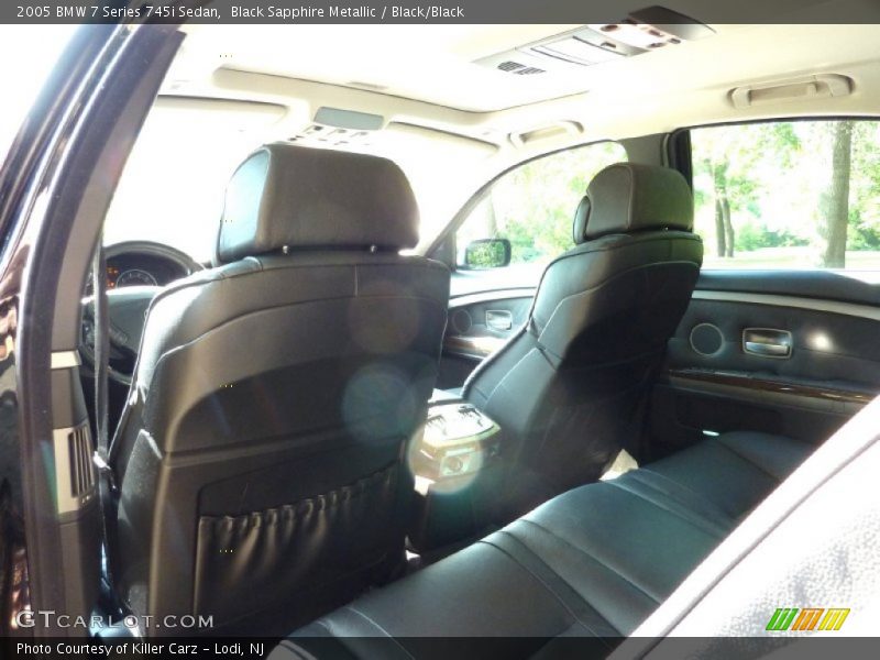 Black Sapphire Metallic / Black/Black 2005 BMW 7 Series 745i Sedan