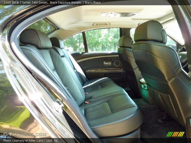 Black Sapphire Metallic / Black/Black 2005 BMW 7 Series 745i Sedan