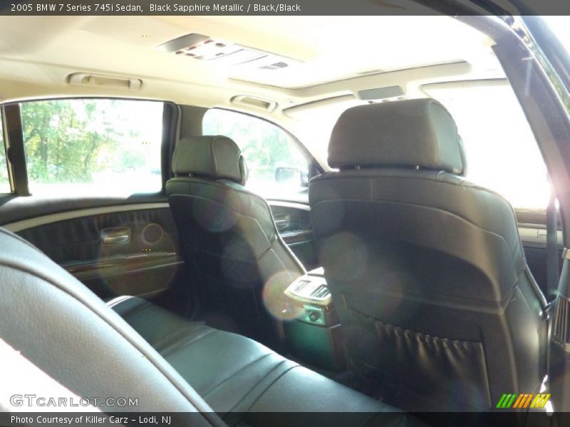 Black Sapphire Metallic / Black/Black 2005 BMW 7 Series 745i Sedan