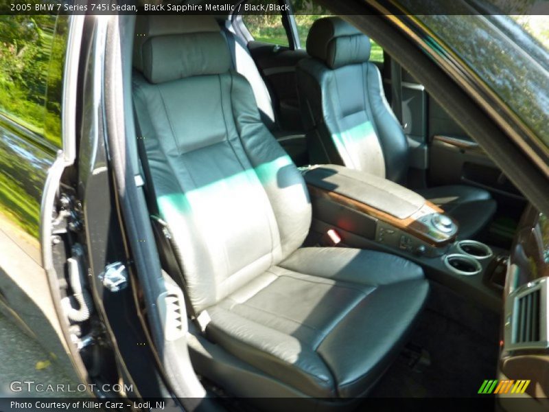 Black Sapphire Metallic / Black/Black 2005 BMW 7 Series 745i Sedan