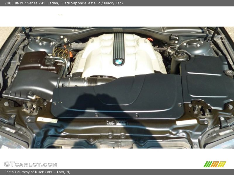 Black Sapphire Metallic / Black/Black 2005 BMW 7 Series 745i Sedan