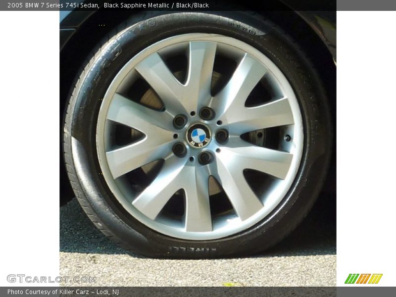 Black Sapphire Metallic / Black/Black 2005 BMW 7 Series 745i Sedan