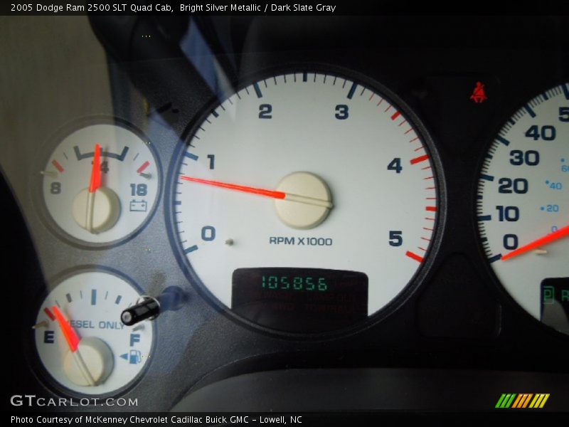 Bright Silver Metallic / Dark Slate Gray 2005 Dodge Ram 2500 SLT Quad Cab