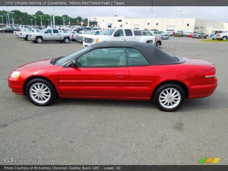  2003 Sebring LX Convertible Inferno Red Tinted Pearl