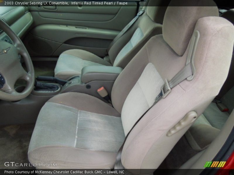 Front Seat of 2003 Sebring LX Convertible