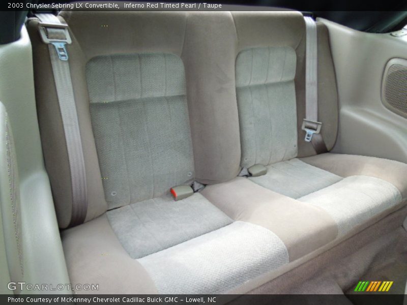 Rear Seat of 2003 Sebring LX Convertible