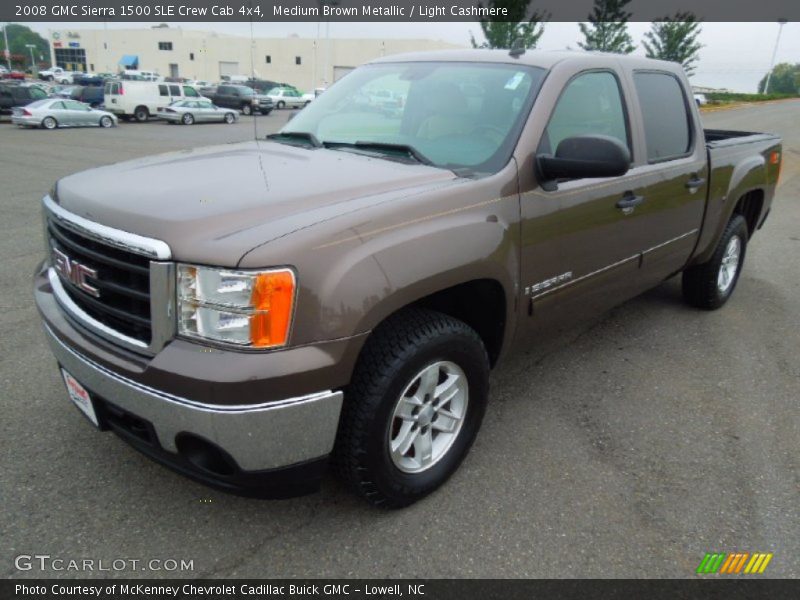 Medium Brown Metallic / Light Cashmere 2008 GMC Sierra 1500 SLE Crew Cab 4x4