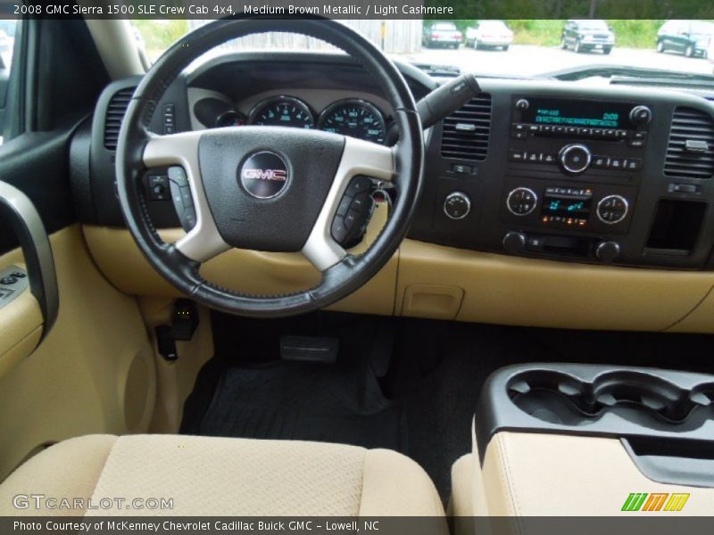 Medium Brown Metallic / Light Cashmere 2008 GMC Sierra 1500 SLE Crew Cab 4x4