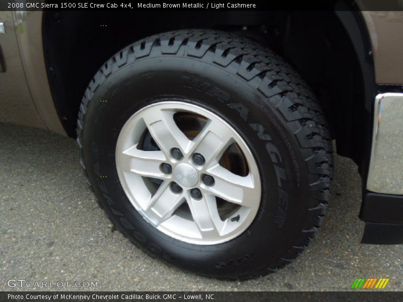 Medium Brown Metallic / Light Cashmere 2008 GMC Sierra 1500 SLE Crew Cab 4x4