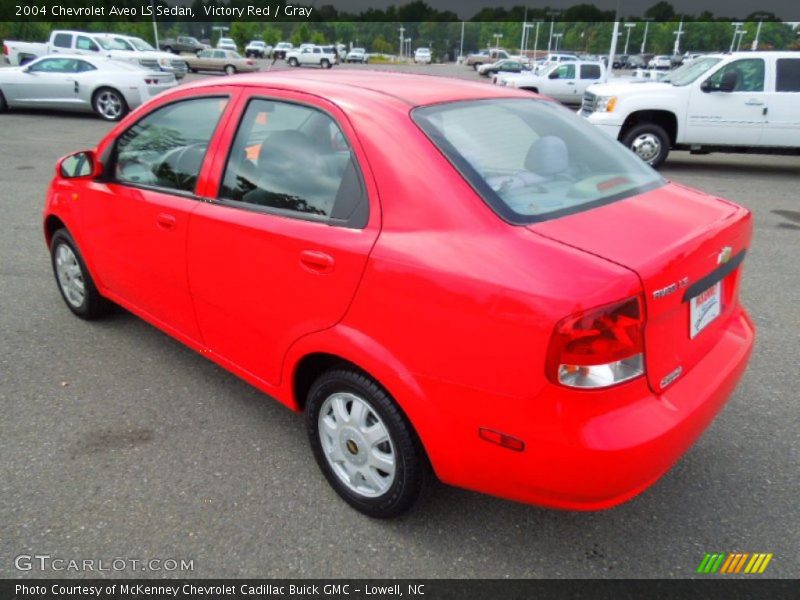 Victory Red / Gray 2004 Chevrolet Aveo LS Sedan