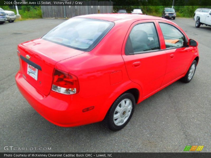 Victory Red / Gray 2004 Chevrolet Aveo LS Sedan