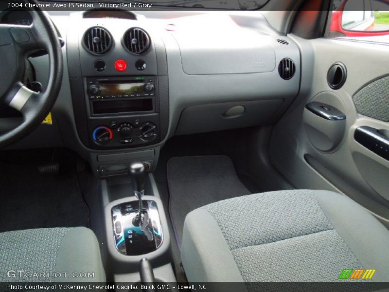 Victory Red / Gray 2004 Chevrolet Aveo LS Sedan