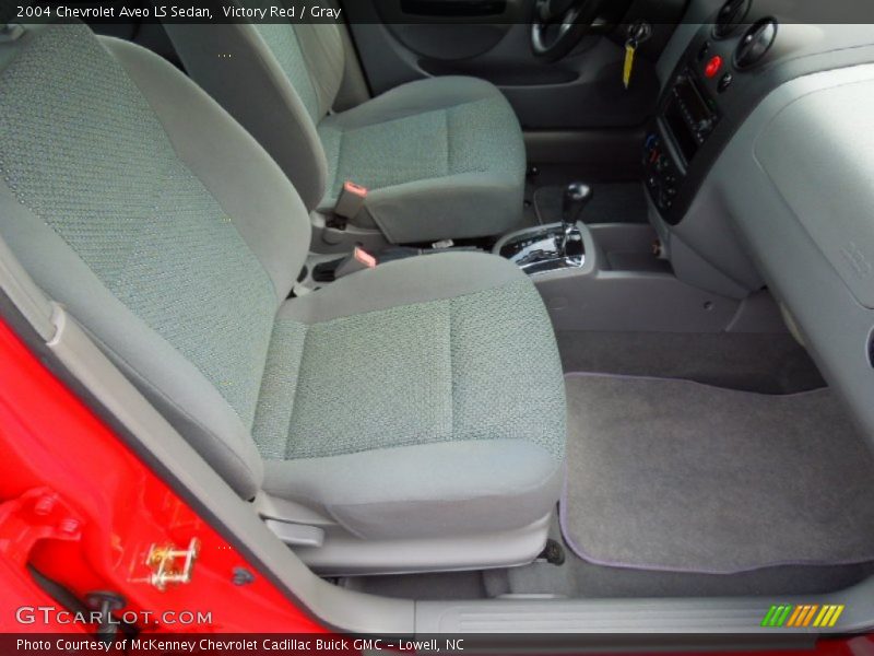 Victory Red / Gray 2004 Chevrolet Aveo LS Sedan