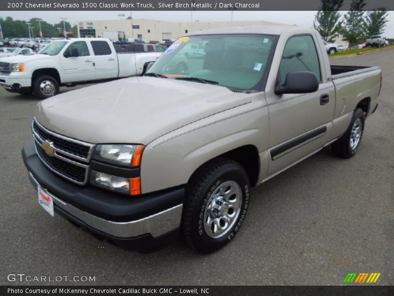 Silver Birch Metallic / Dark Charcoal 2007 Chevrolet Silverado 1500 Classic Work Truck
